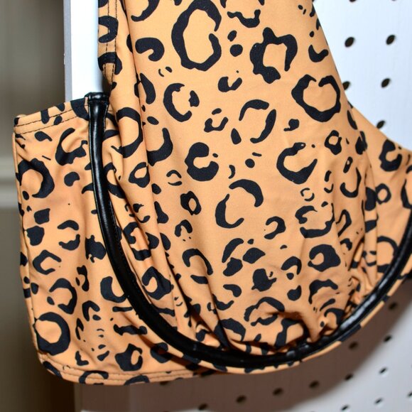 Plus Size 24 E/F Swimsuits For All GabiFresh Leopard Plunge Underwire Bikini Top - Picture 3 of 11